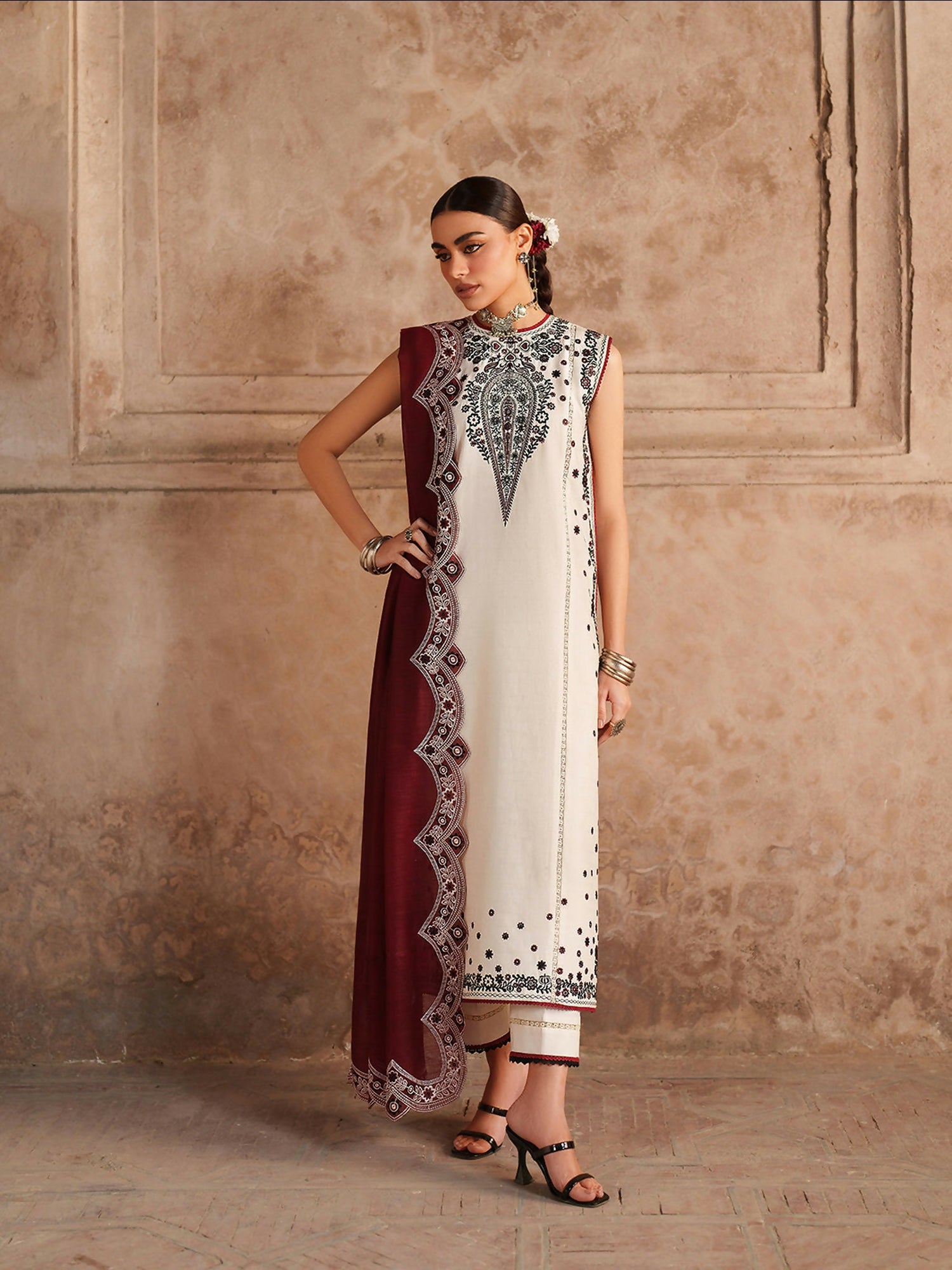 Binilyas Suroor Eid Pret'26 Lawn Embroidered Stitched 3-Piece Suit-245-A