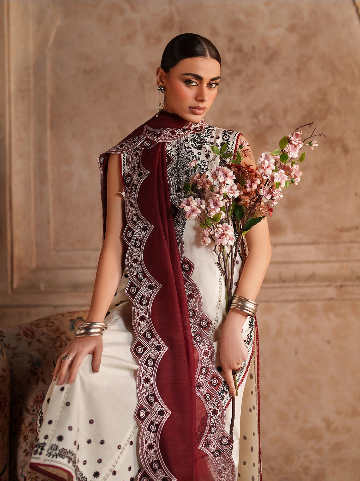 Binilyas Suroor Eid Pret'26 Lawn Embroidered Stitched 3-Piece Suit-245-A