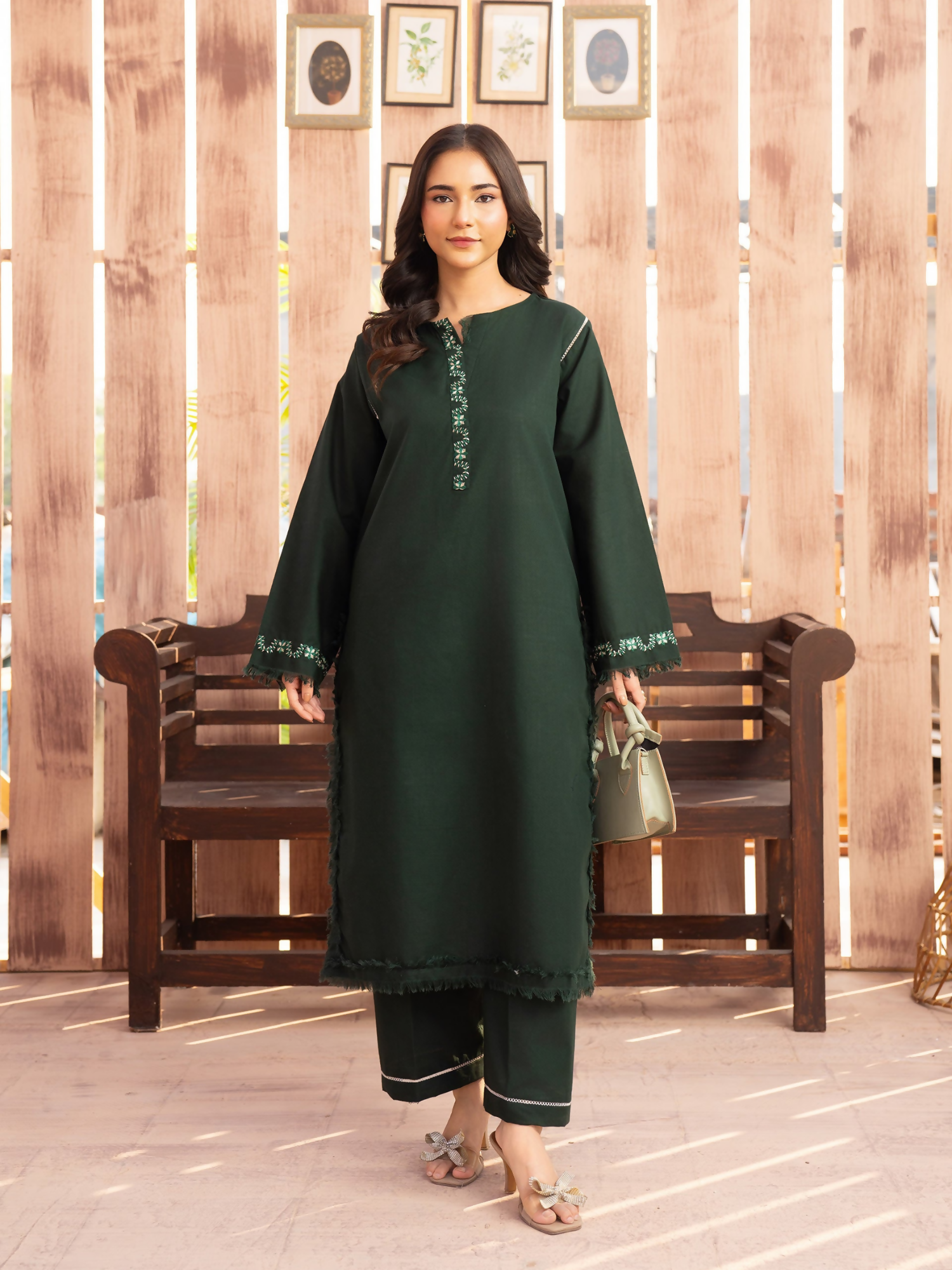 Panache Apparel Winter Core Khaddar Embroidered Stitched Suit-Polar