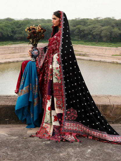 Hussain Rehar Karandi'25 Embroidered Unstitched 3-Piece Suit-Pankhuri