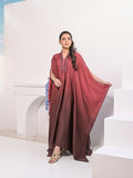 Ruby's Couture Haute & Chic Silk Embroidered Kaftan Set-Misty