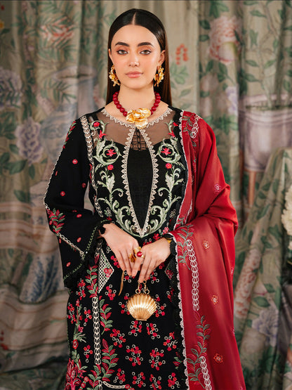 Mahnur Secret Garden Karandi Embroidered Stitched 3-Piece Suit–SG-005