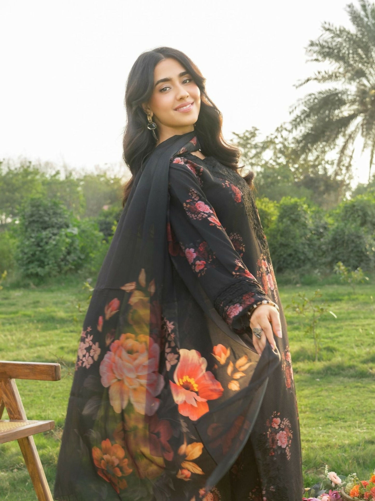 Panache Apparel Serenity Lawn Embroidered Stitched Suit-Nocturne