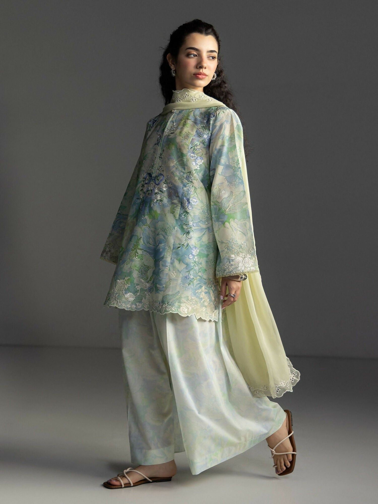 COCO by Zara Shahjahan Lawn'26 Embroidered Unstitched 3-Piece Suit-Aira-6A