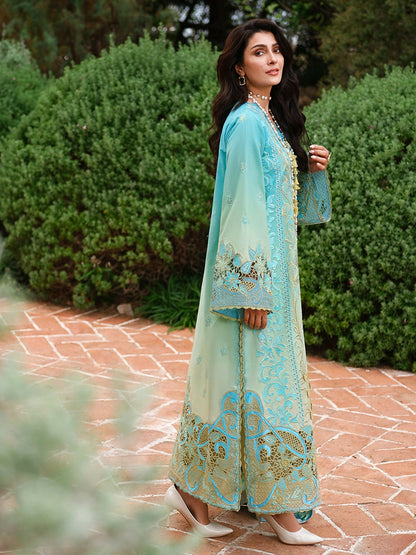 Mushq A Moi Luxury Lawn Embroidered Unstitched 3-Piece Suit-Whispering Winds