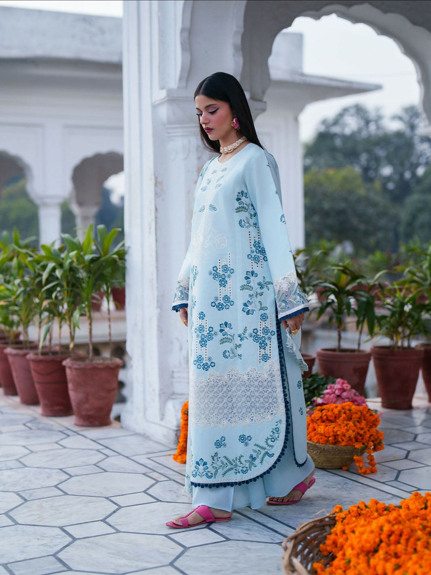 Mahnur Gul Luxury Lawn'26 Embroidered Stitched 3-Piece Suit-G-006