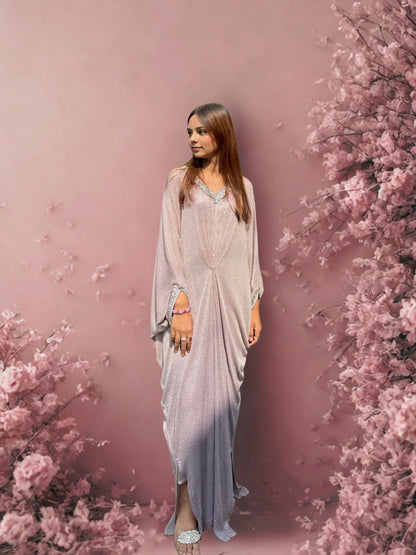 Zubia Motiwalla Net Two-Toned Sequinned Kaftan-ZM262