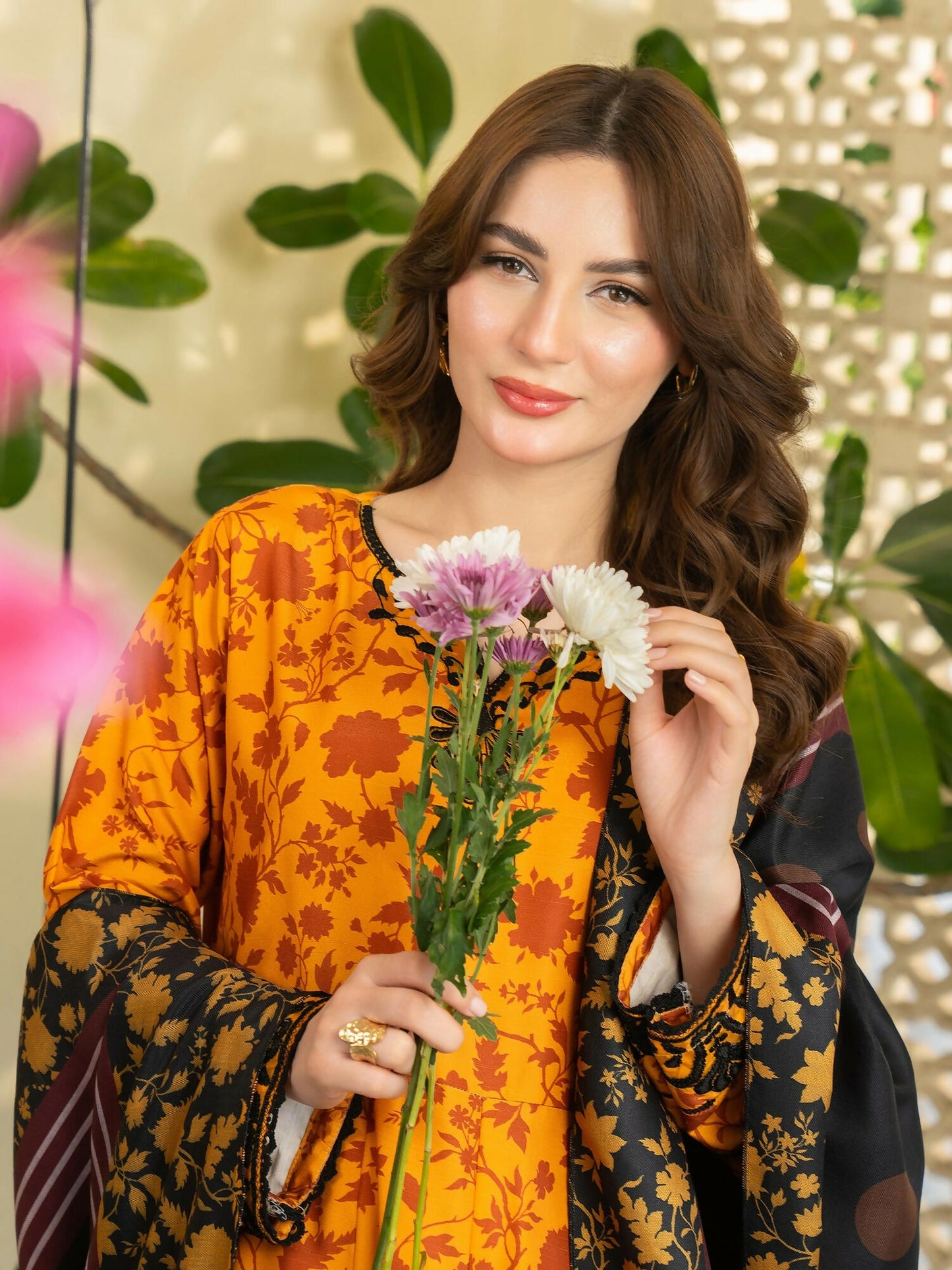 Panache Apparel Khaddar Embroidered Stitched Suit-Sienna