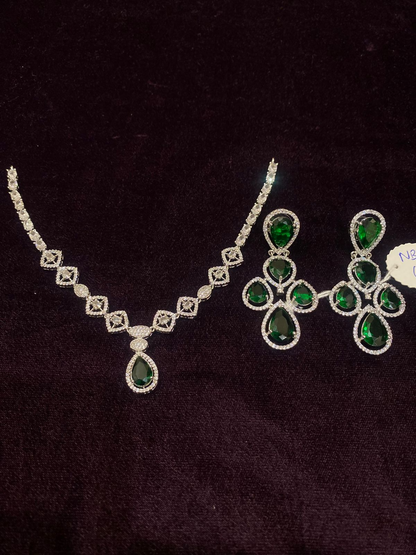 Fashion Hub by Noor Bilal - American Diamond Necklace Set