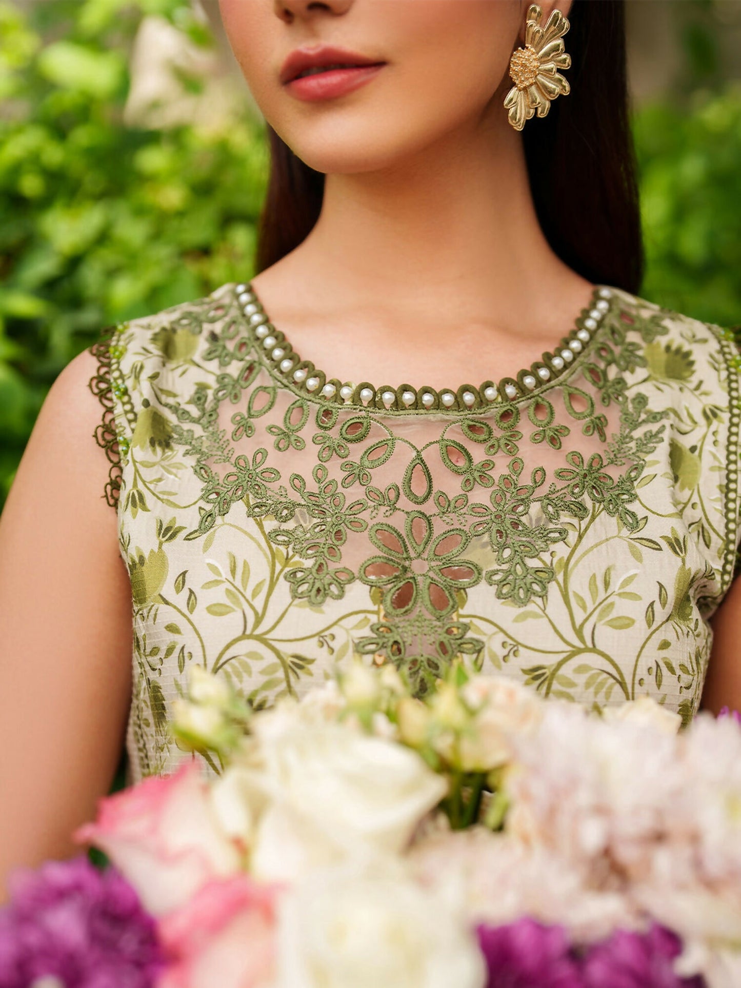 Parishay Ivy Bloom Viscose Embroidered Stitched 3-Piece Suit-IW-03