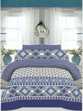 Salonika Printed 3 Piece King Bedsheet Set-129