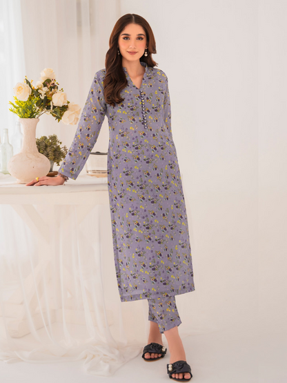 Panache Apparel Swiss Lawn Printed Stitched 2-Piece Suit-Lavender Love