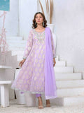 Ruby's Couture Ashiyana Net & Jacquard Embroidered Stitched 3-Piece Suit-Annika