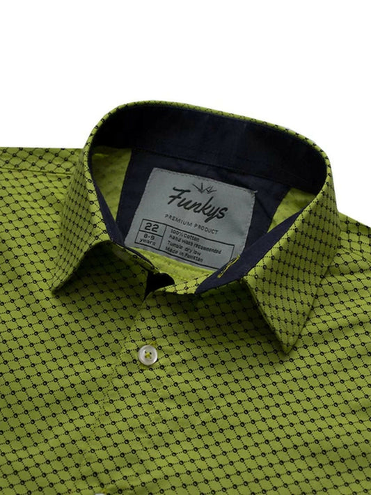 Funkys Boy's designer print Casual Shirt-8973