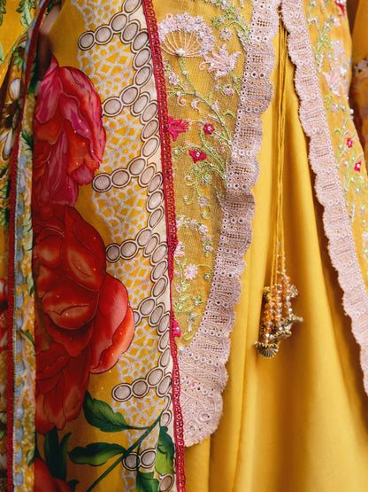 Shiza Hassan Aira Luxury Pret Cotton Net Embroidered Stitched 4-Piece Suit-Maeve