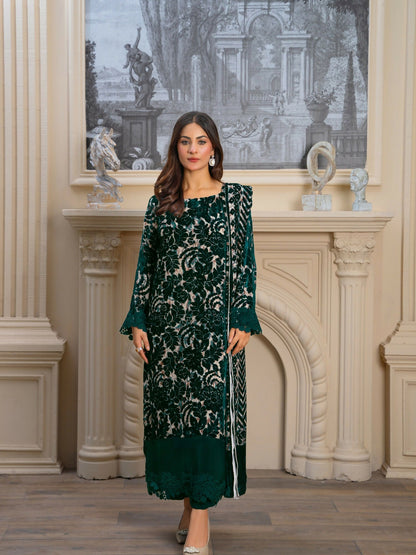 Noori Palachi Embossed Printed Unstitched 3-Piece Suit