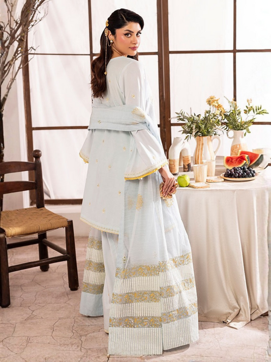 Shurooq L’amore Lawn Embroidered Stitched 3-Piece Suit-Skye