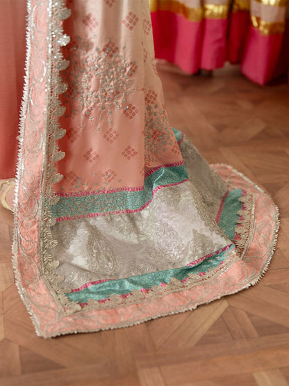 Parishay Ranibagh Luxury Formals Silk Embroidered Stitched 3-Piece Suit-Meherbano