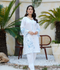 HU Studios Soléa Collection Lawn Cotton Embroidered Stitched 2-Piece Suit-Azure Mist