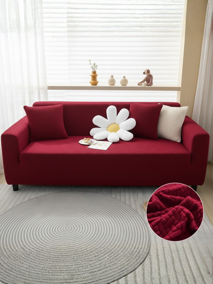 Elegant Bedding Stripe Jacquard Fitted Sofa Cover