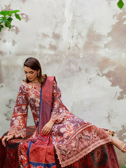 Parishay Rang e Sarma Khaddar Embroidered Unstitched 3-Piece Suit-SAR-02