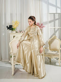 Farooq Hameed Studio Wedding Festive'25 Pure Laama Silk Embroidered Stitched 3-Piece Suit-Merivah