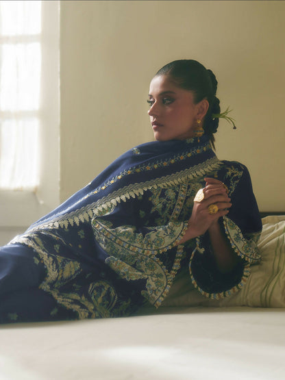 Binilyas Heritage Dore Summer'26 Lawn Embroidered Unstitched 3-Piece Suit-175-B