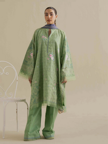 COCO by Zara Shahjahan Jacquard Embroidered Unstitched 3-Piece Suit-Sufa-5A
