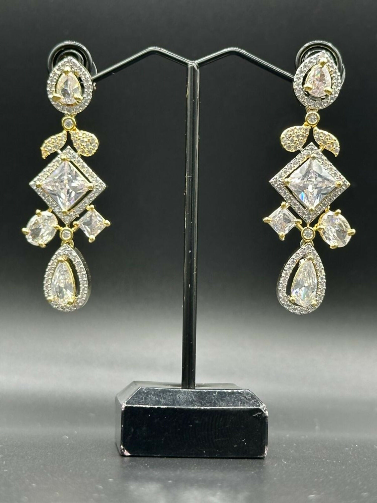 H&A Jewellery One Carat Silver and Gold Plated Earrings