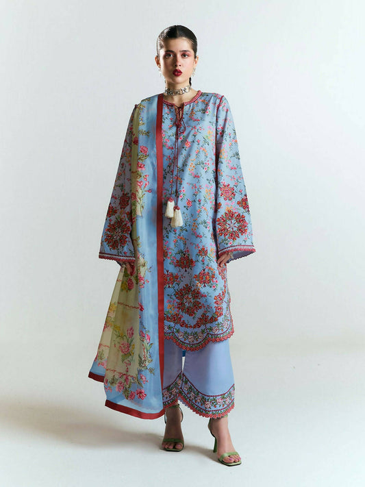 Jugnu by Hussain Rehar SS'25 Edit II Cotton Embroidered Unstitched 3-Piece Suit-NYAMI