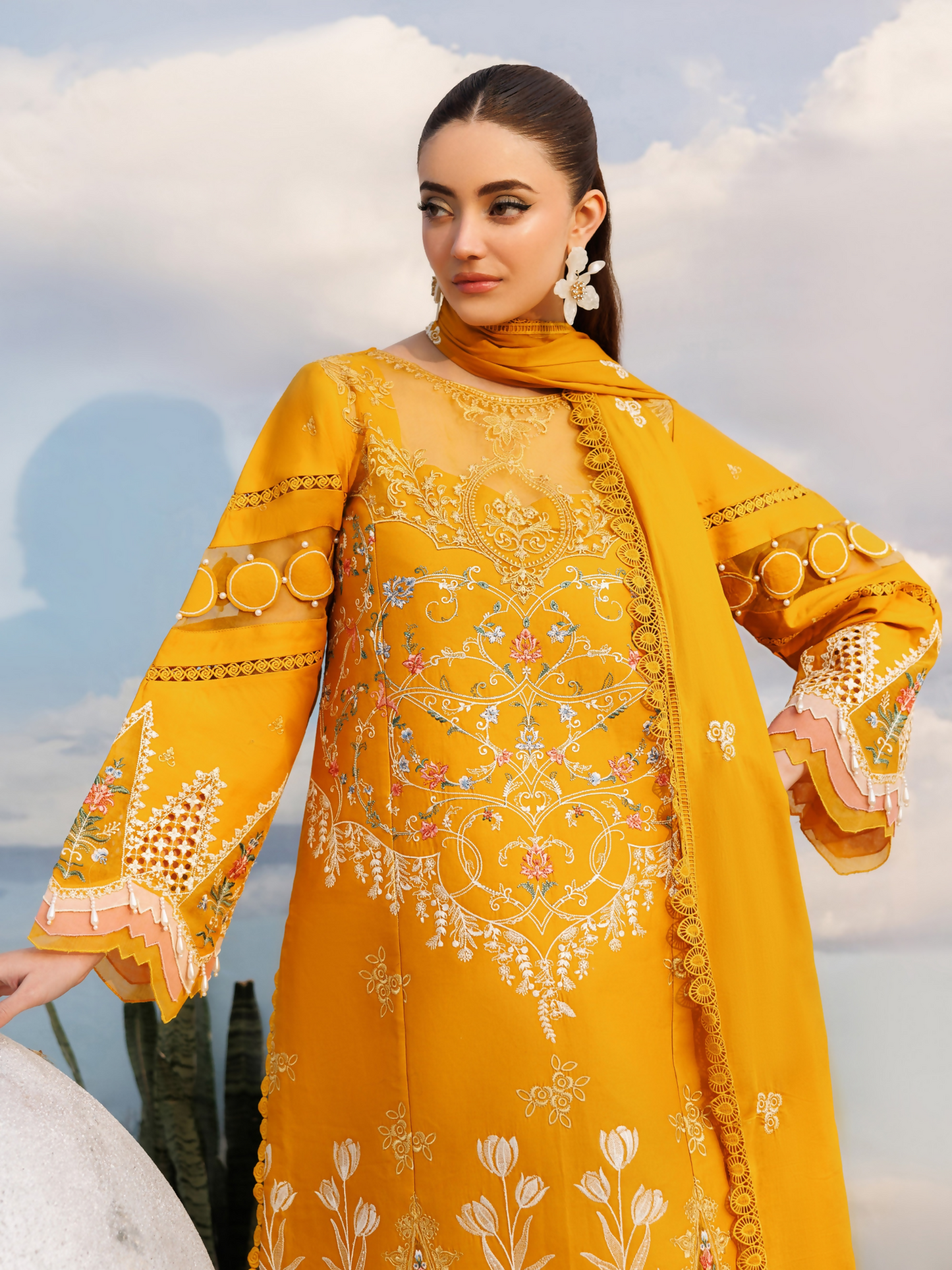 Parishay Shangrila Lawn Vol 2 Embroidered Unstitched 3-Piece Suit-ANG-02