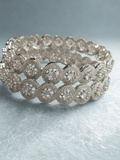 H&A Jewellery One Carat Silver Rhodium-Plated Karay with Semi-Precious Stones
