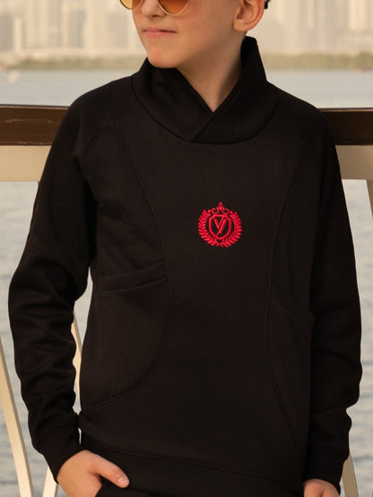 Velvour Fleece Mock Neck Tracksuit-VWT22-C
