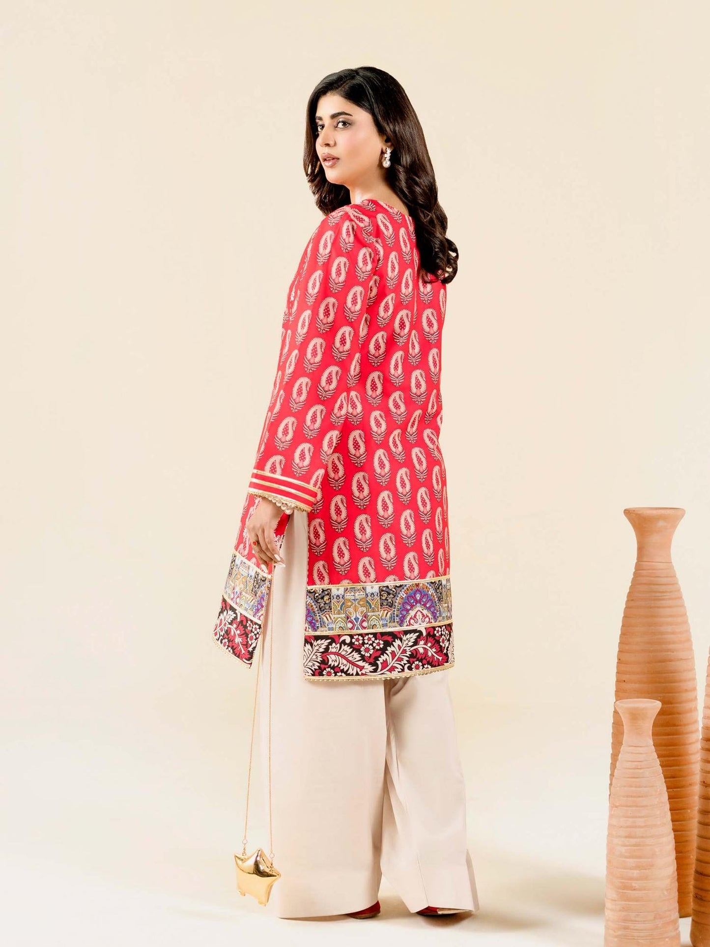 Pink-Rabazka Blended Lawn  Embroidered Stitched Shirt-WRTW-PLCK-1PC-S26-02