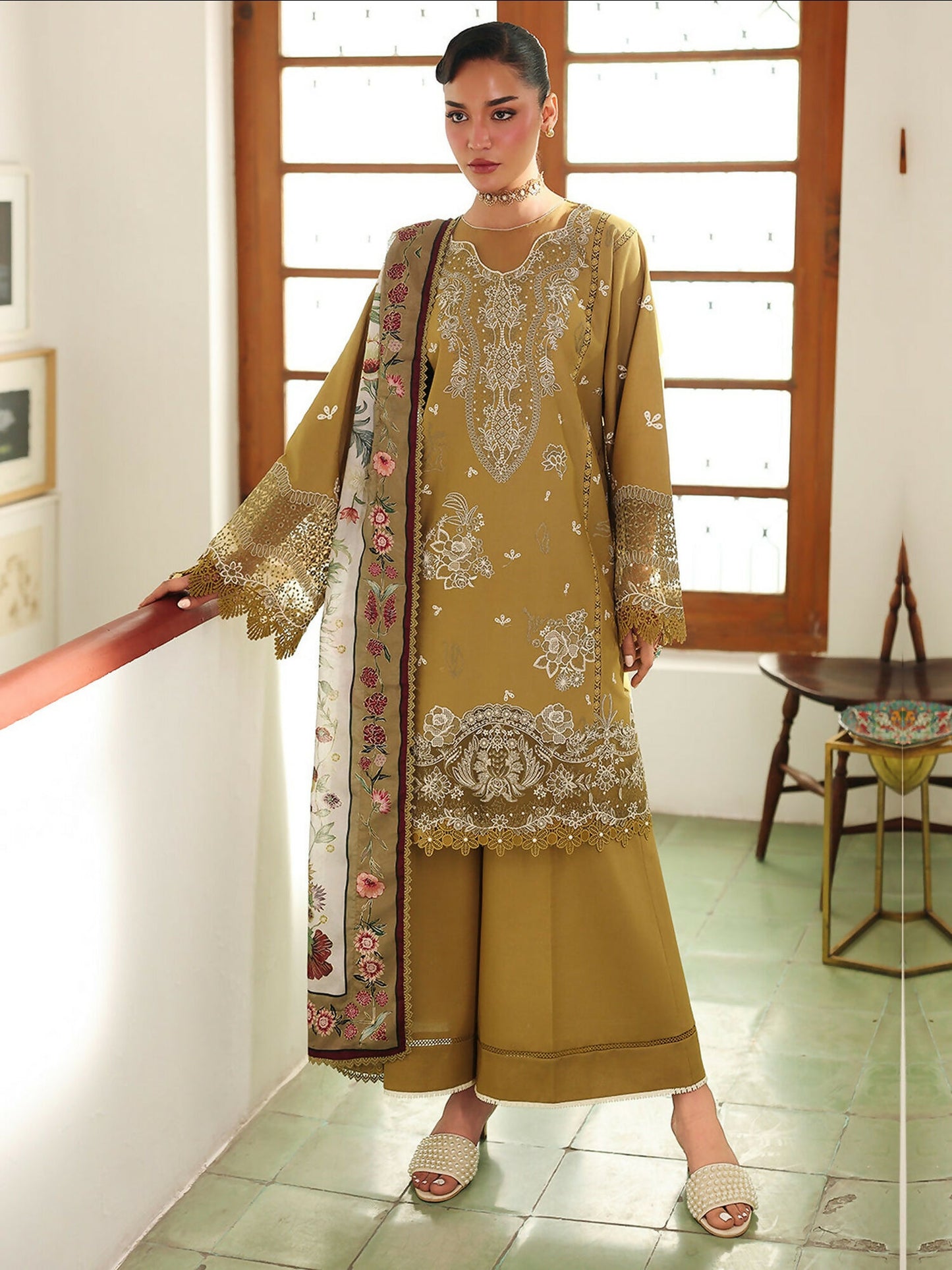 Binilyas Lumina Summer Lawn Embroidered Unstitched 3-Piece Suit-L76-B