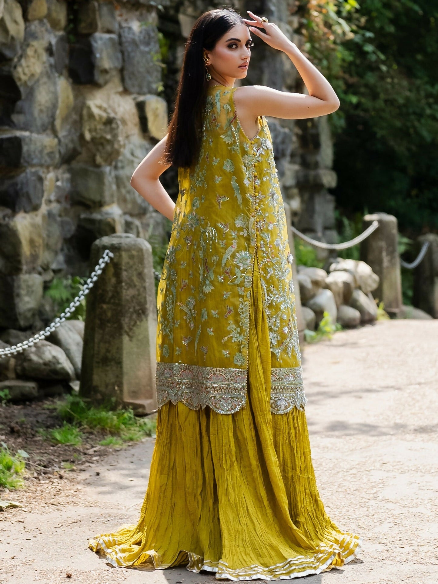 Shiza Hassan Lillian Wedding Formals Organza Embellished Stitched 3-Piece Suit-Floraison