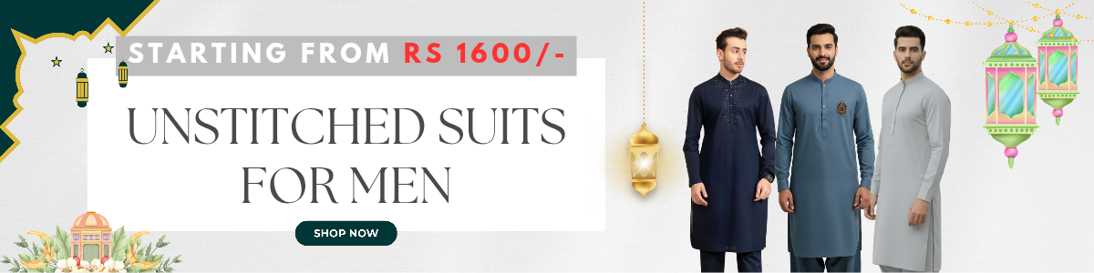 Slideshow banner for unstitched men collection