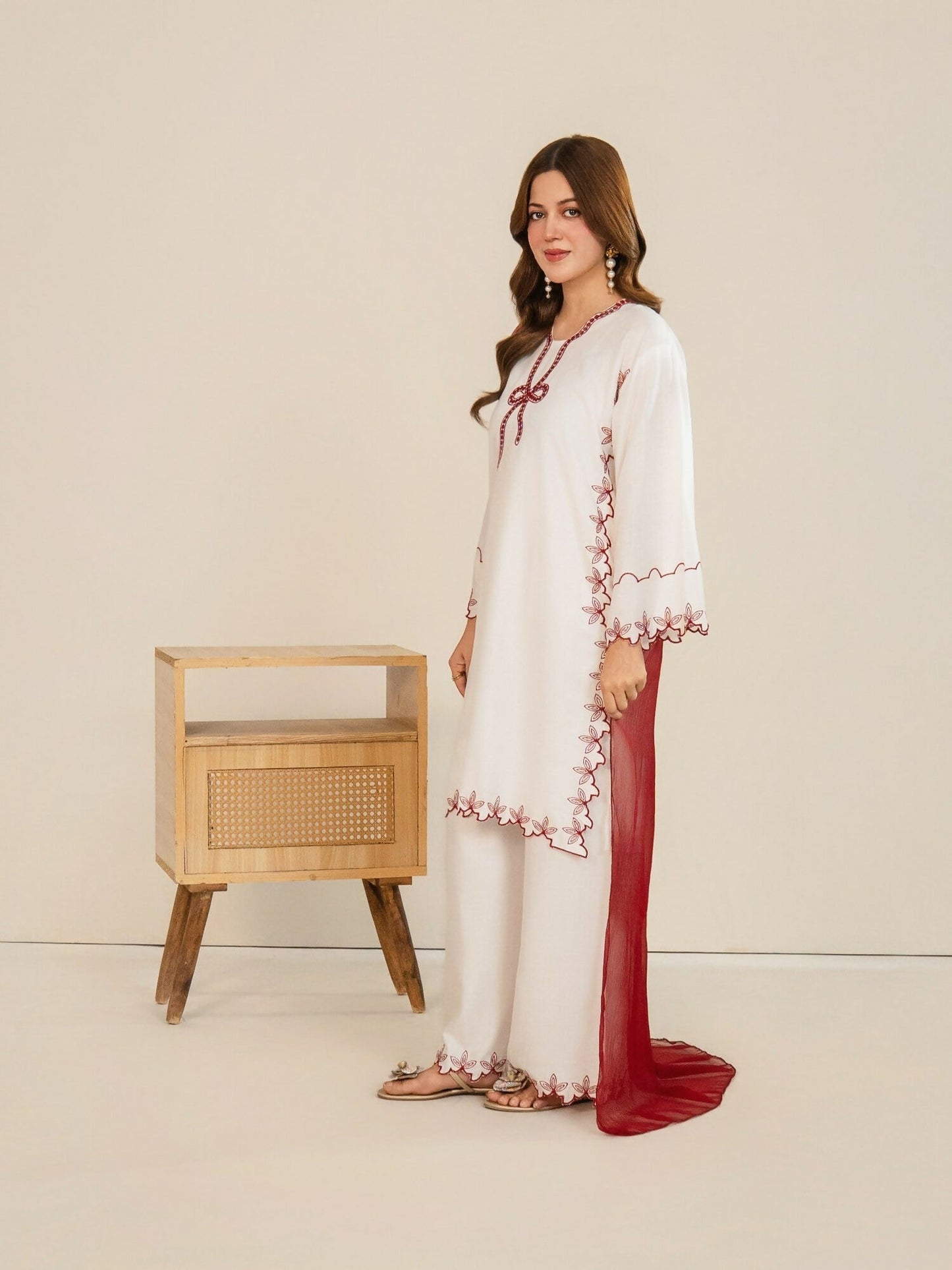 Stylish Collection Whisper Pret Linen Embroidered Stitched 3-Piece Suit-Nayyab