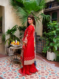 Fatima Hussain Lawn Embroidered Unstitched 3-Piece Suit-Alyaah