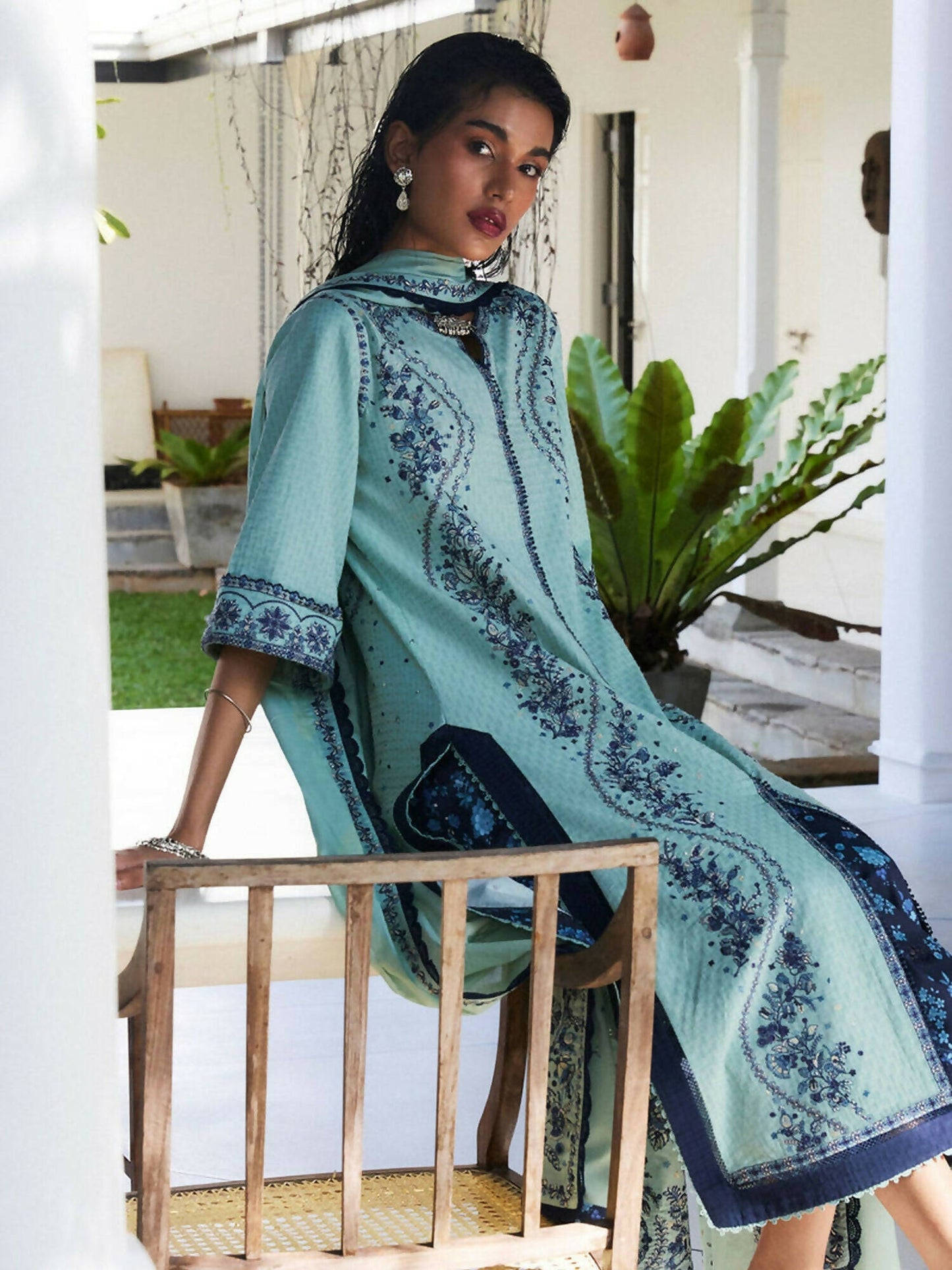 Hussain Rehar Pret SS'25 Lawn Embroidered Stitched 3-Piece Suit-Nesta