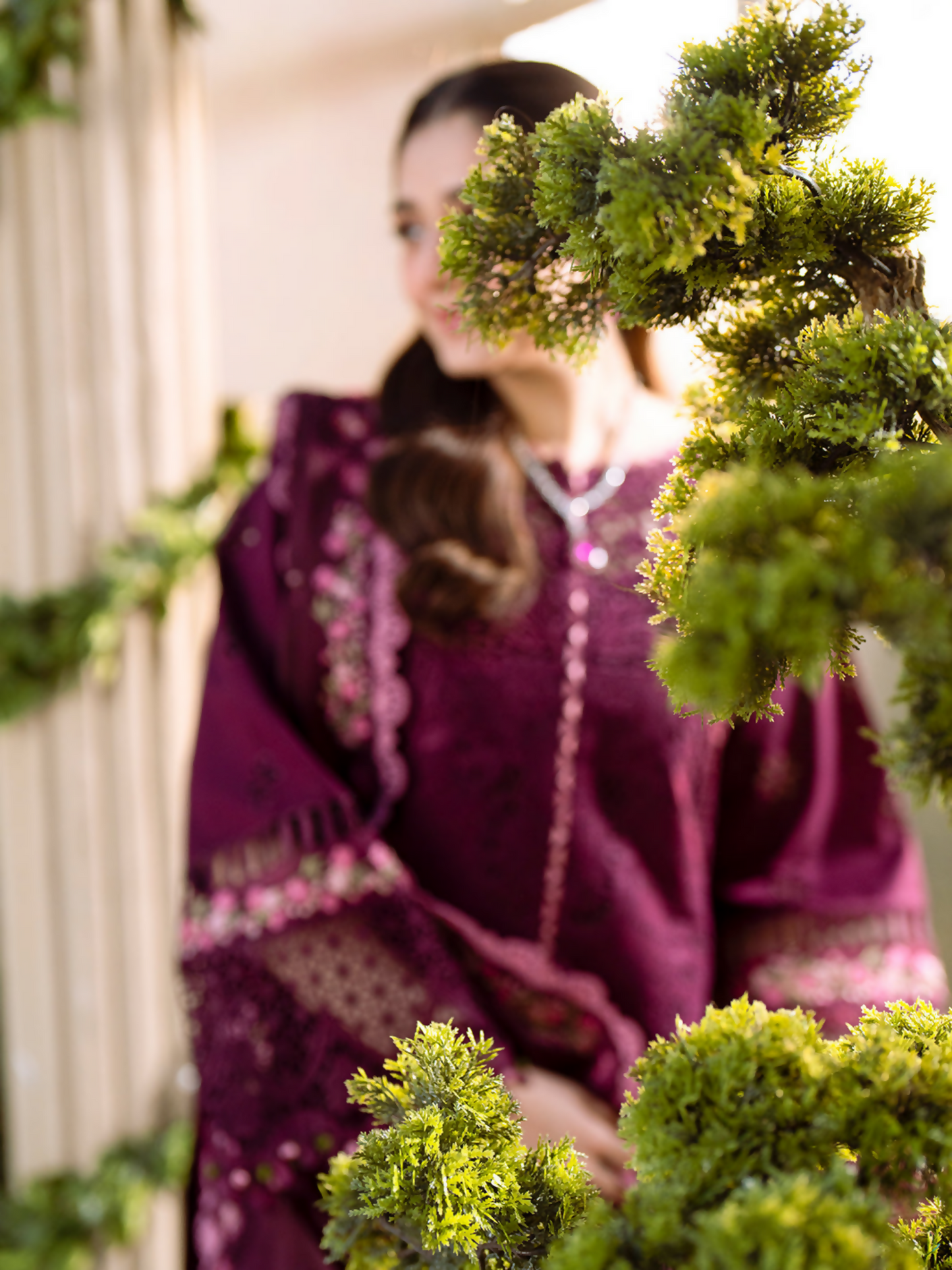 Binilyas Freesia Luxury Lawn Embroidered Unstitched 3-Piece Suit-106 - A