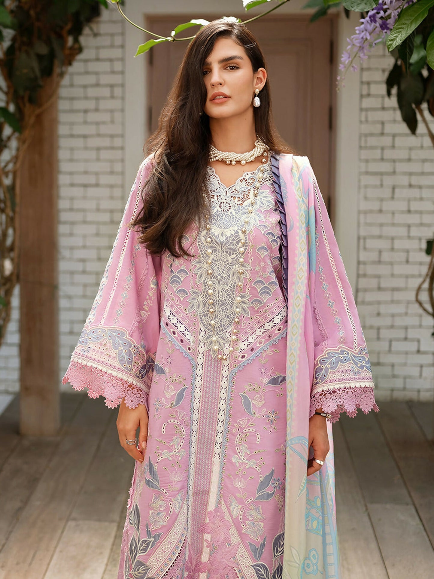 Mushq A Moi Luxury Lawn Embroidered Unstitched 3-Piece Suit-Endless Love