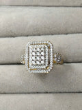 H&A Jewellery 18K Gold Polished Zircon Cluster Ring