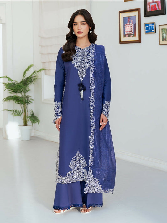 Mahnur Sera Pret'26 Lawn Embroidered Stitched 3-Piece Suit-SP-01
