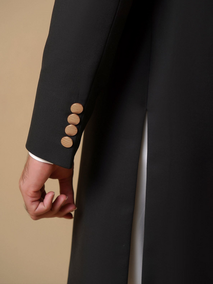 Gem Garments Janaan Jacquard Sherwani-Noir Majesty