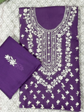 Fehm Hand Embroidered Lawn Unstitched 2-Piece Suit