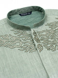 Velvour Boys Cotton Embroidered Stitched Kurta-VB202-B