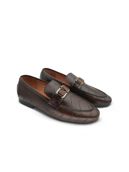 Brown and Golden Royale Leather Men’s Formal Shoes