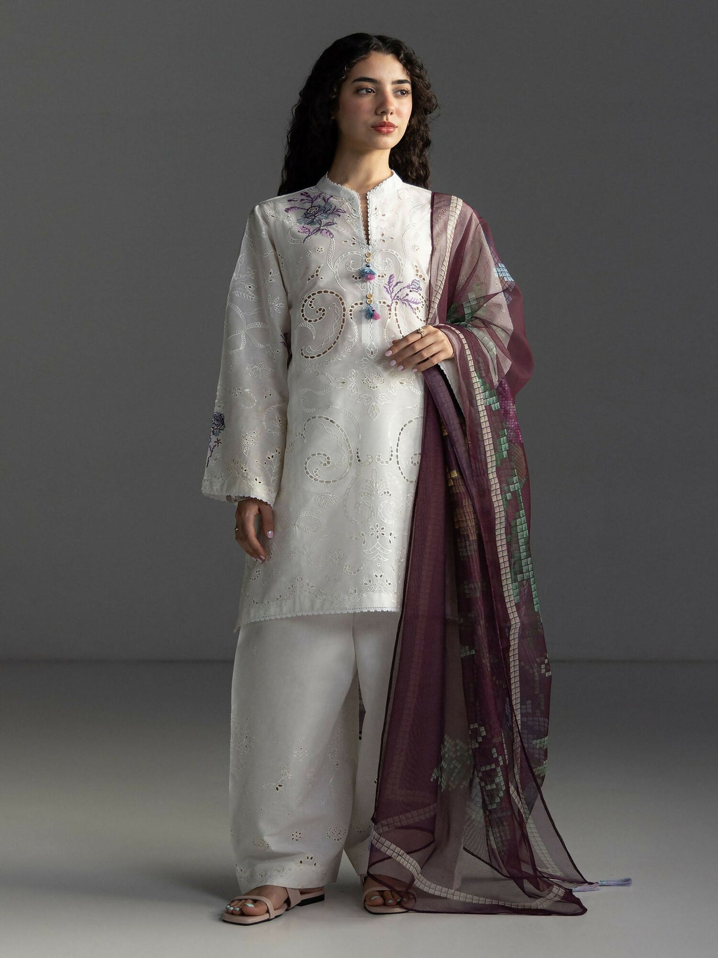 Zara Shahjahan Coco Lawn'26 Embroidered Unstitched 3-Piece Suit-Sune-10B