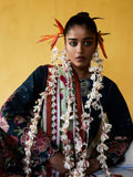 Jugnu by Hussain Rehar SS'25 Eid Pret Cotton Embroidered 3-Piece Suit-Silva